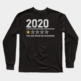 2020 Very bad, Would not recommend funny gift Long Sleeve T-Shirt